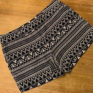 LOFT Navy Woven Print Shorts 4